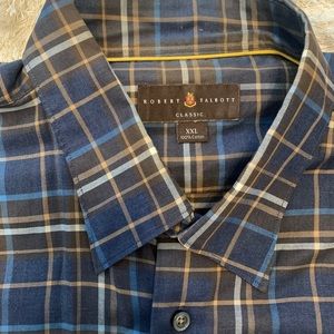 Robert Talbott, XXL Classic, blue/brown, long sleeves. Under collar button down.